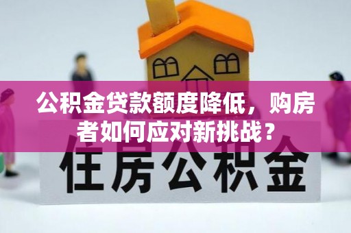 农安公积金贷款额度降低，购房者如何应对新挑战？