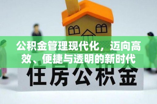 农安公积金管理现代化，迈向高效、便捷与透明的新时代
