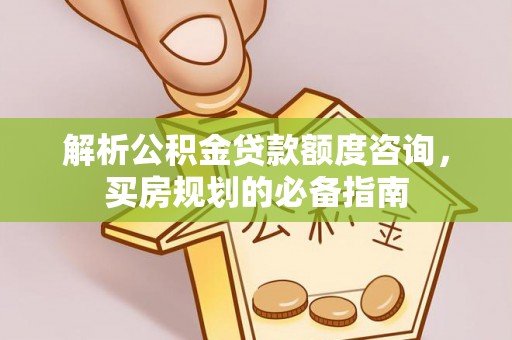 农安解析公积金贷款额度咨询，买房规划的必备指南