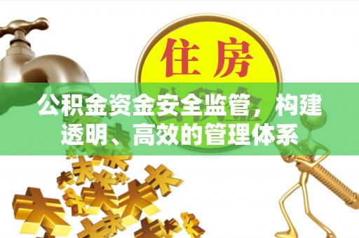 农安公积金资金安全监管，构建透明、高效的管理体系