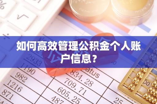农安如何高效管理公积金个人账户信息？