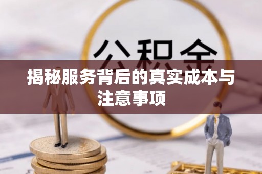 农安揭秘服务背后的真实成本与注意事项