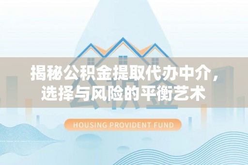 农安揭秘公积金提取代办中介，选择与风险的平衡艺术