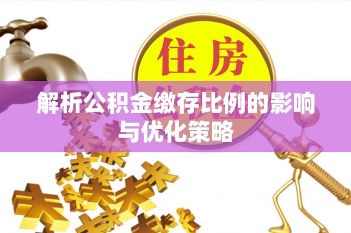 农安解析公积金缴存比例的影响与优化策略